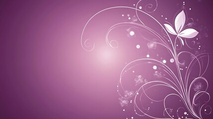 Elegant Purple Floral Design With Delicate White Flower