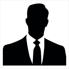 Businessman Avatar Profile silhouette vector illustration