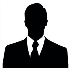 Businessman Avatar Profile silhouette vector illustration