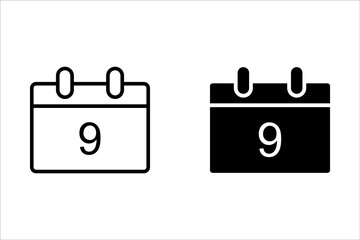 Calendar icons collection 1, 2, 3, 4, 5, 6, 7, 8, 9, 10, 11, 12, 13, 14, 15, 16, 17, 18, 19, 20, 21, 22, 23, 24, 25, 26, 27, 28, 29, 30. All days of yea. Vector illustration