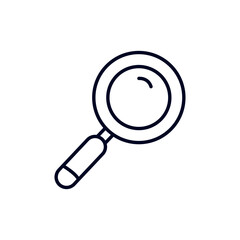 simple magnifying glass icon isolated on white background