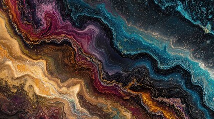 Colorful Abstract Background with Artistic Paint Stains and Lines