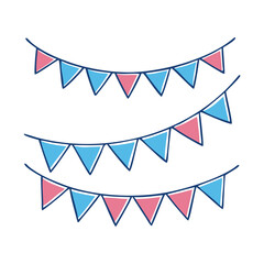 Obraz premium flag bunting decorations. vector icon, flag bunting decorations. vector illustration - simple illustration of flag bunting decorations., perfect for logos,and flag bunting decorations.-themed designs.