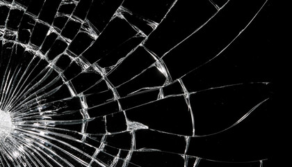 shattered broken glass shards pieces on black background for overlay and screen layer modes