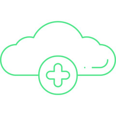 Add Cloud icon single vector illustration