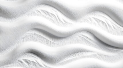 White powder forms undulating wave patterns