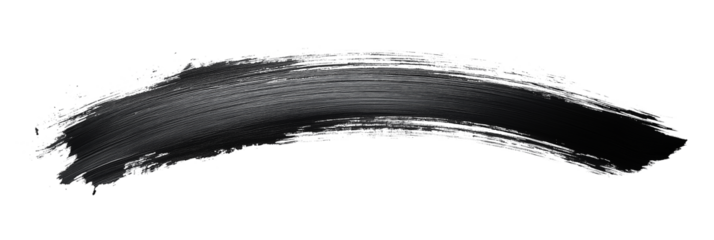 Flat Black Brush Stroke on White Background – Chinese Ink Style | perfect for digital designs, calligraphy, abstract compositions, graphic elements, and traditional painting effects. 