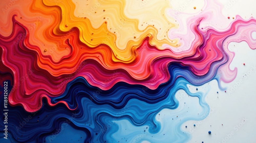 Fototapete abstract colorful swirling paint texture background with vivid hues and dynamic flow