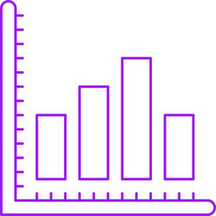 Stats Chart icon single vector illustration