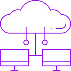 Cloud Connection icon single vector illustration