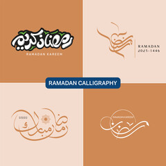 Ramadan Kareem Arabic Calligraphy designs, Ramadan Mubarak, Calligraphy Packs, Ramadan Collections, Ramadan 2025