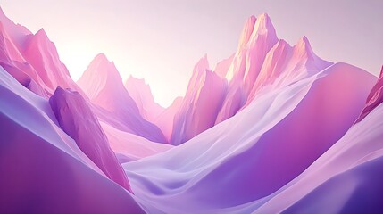 Serene Pink Wave Design in Calm Photorealistic Landscape