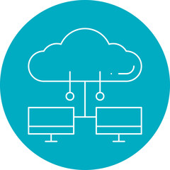 Cloud Connection icon single vector illustration