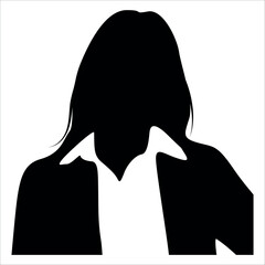 Businesswoman Avatar Profile silhouette vector illustration
