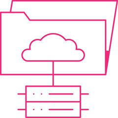 Data Access from Folders icon single vector illustration