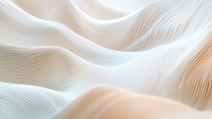 Obraz premium Serene Flowing Waves in Pastel Tones - Abstract Minimalist Design with Tranquil Curves