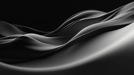 Fluid Motion: Minimalist Abstract Waves with Layered Gradient Transitions on Serene Background