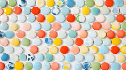 Joyful Seamless Pattern of Colorful Dots for Festive Occasions