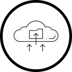 Upload all data on Cloud icon single vector illustration