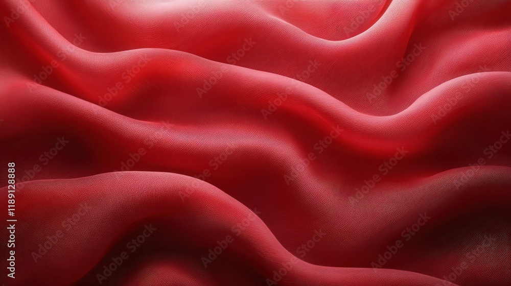 Poster red silk fabric texture background with smooth and soft appearance suitable for design and textile p