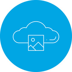 Images on Cloud icon single vector illustration