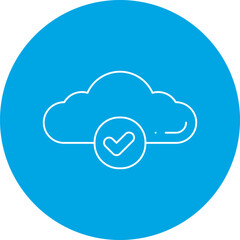 Verified Cloud icon single vector illustration