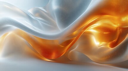 Fototapeta premium Abstract Background - Golden and Silver Waves