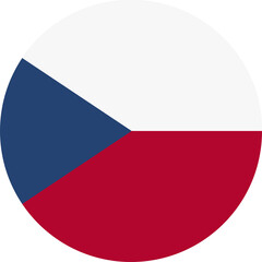 circle flag of Czech republic