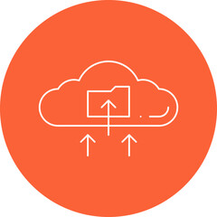 Upload all data on Cloud icon single vector illustration