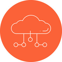 Cloud Network icon single vector illustration
