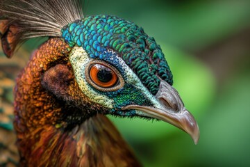 Obraz premium close up of a peacock's head