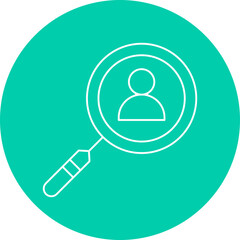 Search Staff icon single vector illustration