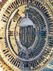 Aerial view of the Coliseum, Rome