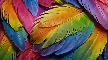 Obraz premium colorful parrot feathers