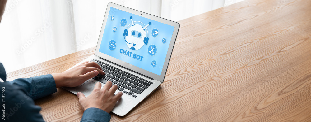 Poster chatbot software application for modish online business that automatically reply to customer questio