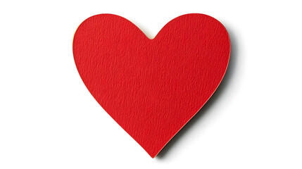 Isolated red heart-shaped sticker
