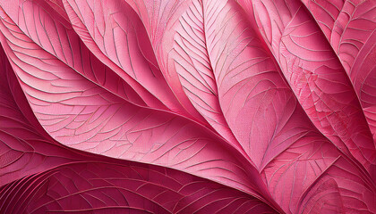 abstract pink history with leaf like abstract shapes