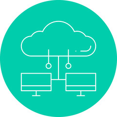 Cloud Connection icon single vector illustration