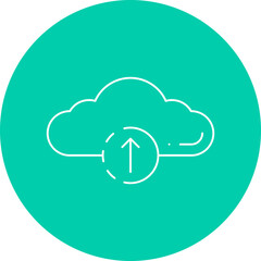 Cloud Upload Progress icon single vector illustration