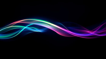 Fototapeta premium Vibrant Light Patterns on a Dark Backdrop