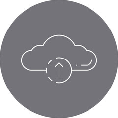 Cloud Upload Progress icon single vector illustration