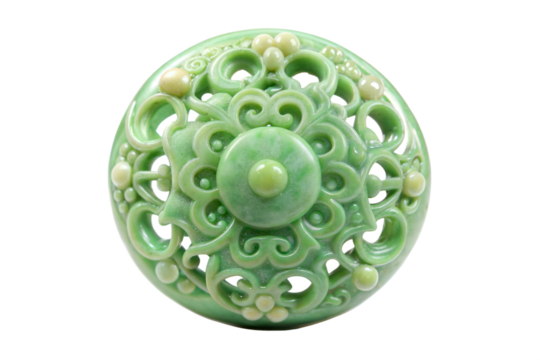 Intricate Green Jade Carving