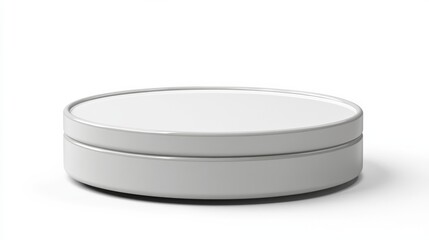 Minimalist Round White Container