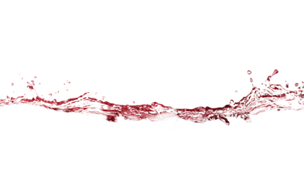 Dynamic Red Water Splash Backdrop with Vibrant Flowing Liquid Droplets