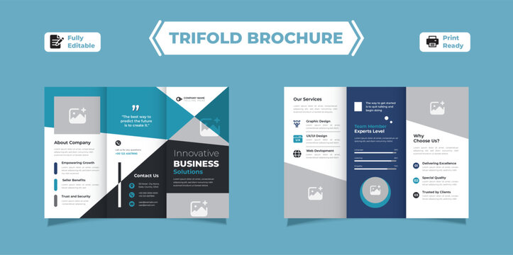 Corporate Business Trifold Leaflet Layout 