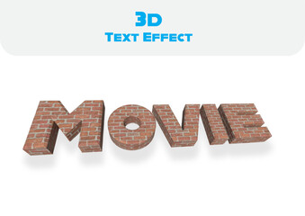 3d Text effect style with effects