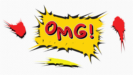 Comic Text effect 'omg'