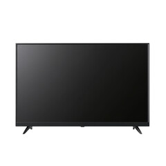 Modern Black Flat Screen Television on Minimalist Stand