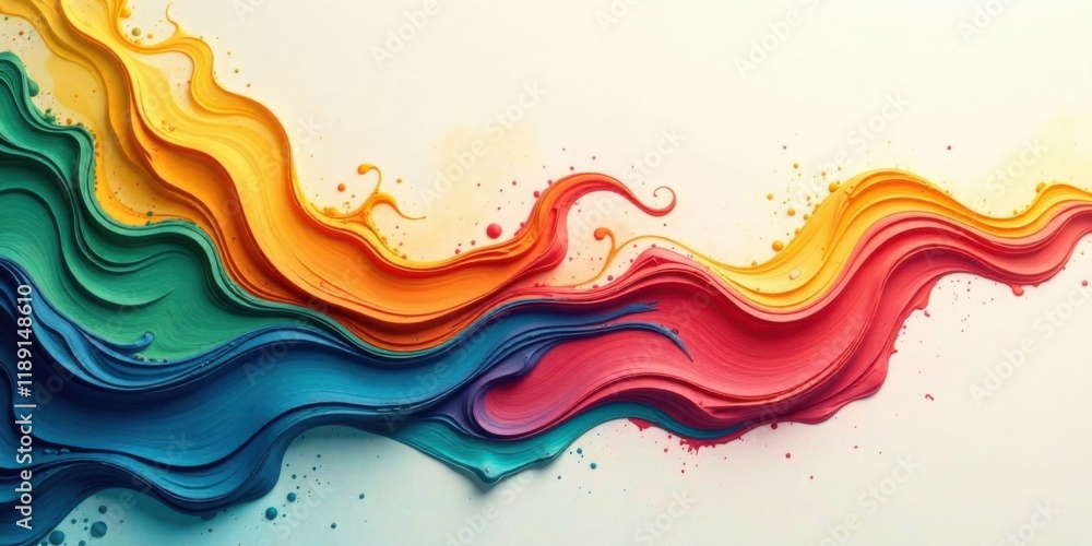 Leinwandbilder abstract colorful swirling paint design with vivid hues and dynamic flow
