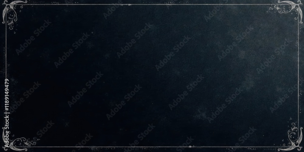 Poster dark background with ornate silver frame ideal for vintage designs and retro projects